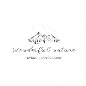 Mountain logo  Photography logo  Landscape logo  Hand drawn logo  Logo design  CUSTOMIZABLE / Business logo / Blog logo / Premade logo