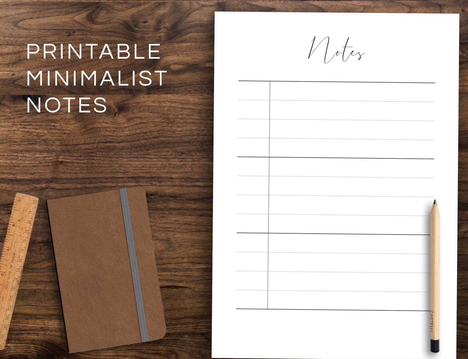 Printable Planner Page - Elegant Notes - Printable Notes Page - Elegant ...