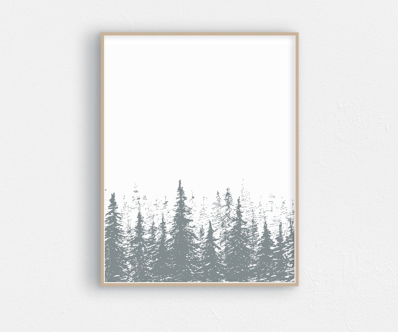 Printable Forest Art Hand Drawn Forest Art Printable Art Printable ...