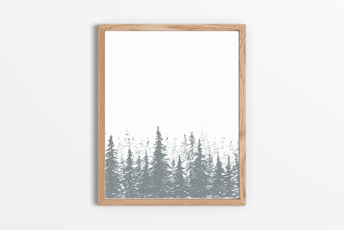 Printable Forest Art Hand Drawn Forest Art Printable Art Printable ...