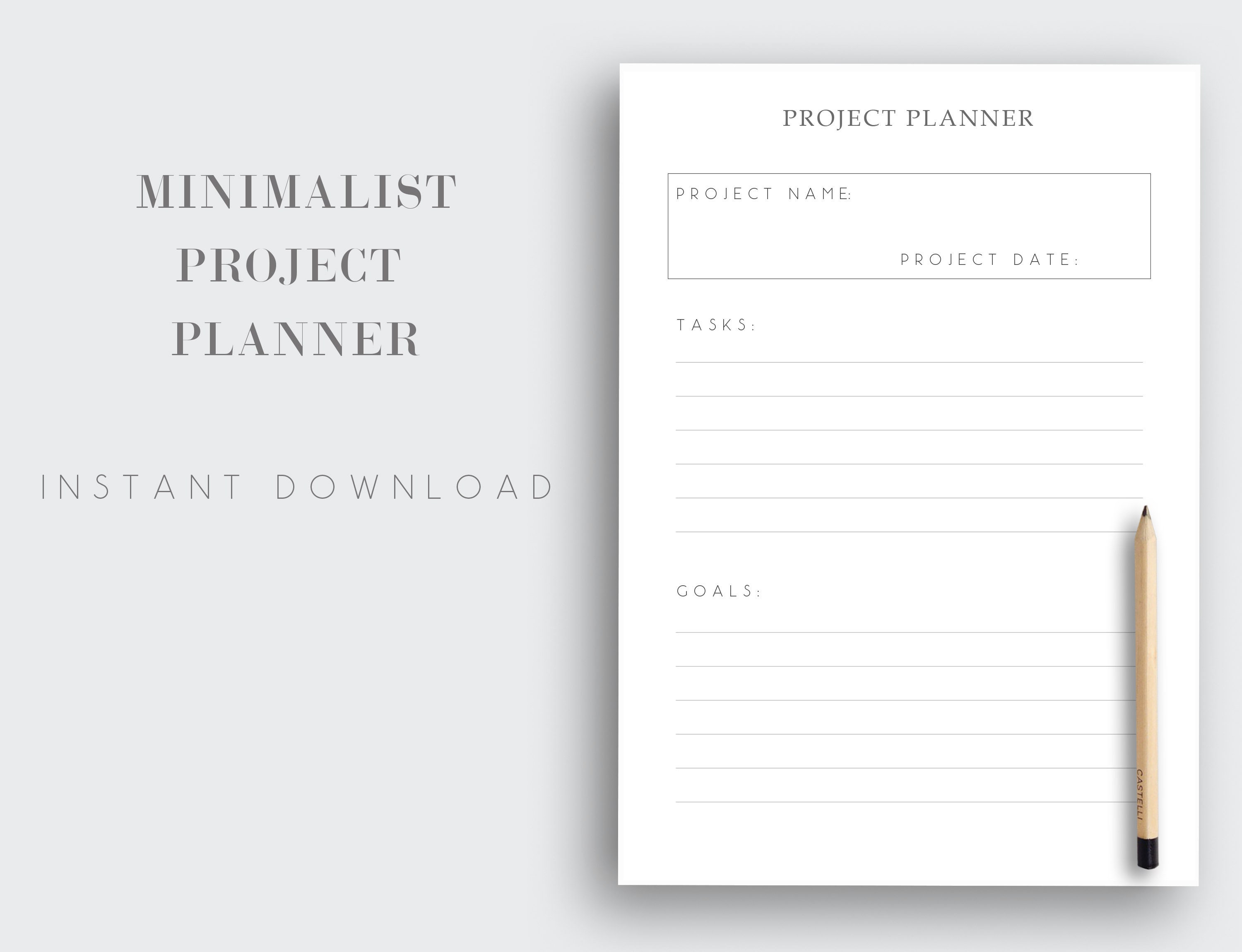 free printable project planner pdf