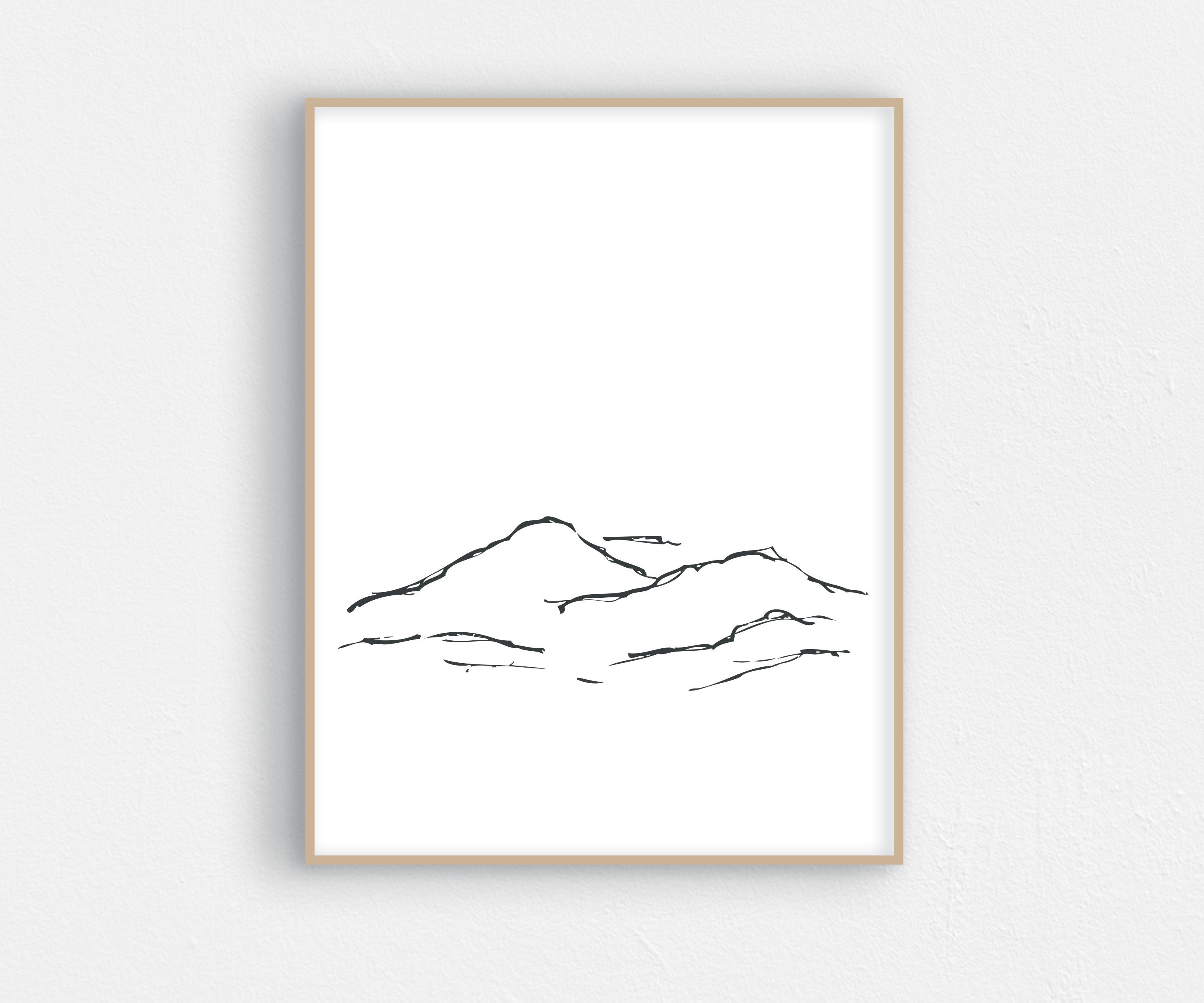 Printable Minimalist Art - Printable Mountain Minimalist Art - Minimalist Abstract Printable Art ...