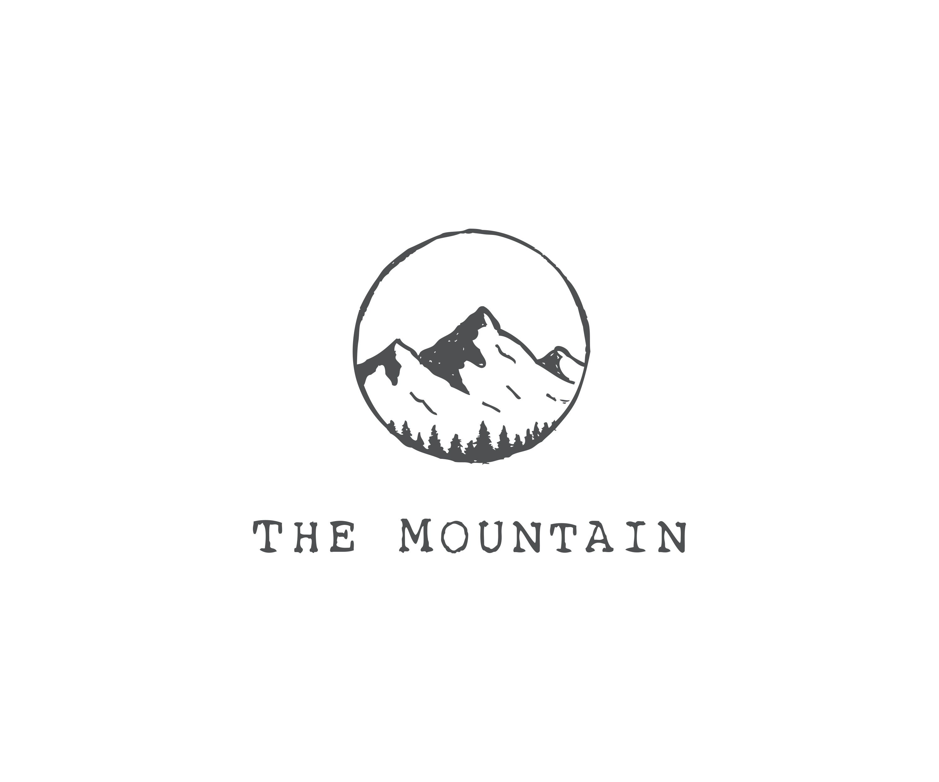 Premade Hand Drawn Mountain Logo Design Mountain Logo Etsy