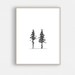 Hand Drawn Trees Printable Art - Printable Trees Art - Minimalist Trees ...