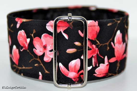 Martingale-Halsband, Galgos, Windhunde, verstellbar, Anti-Flucht,  Baumwolle, Schwarz, Rosa Blumen, Frhling, Kirschblte, - Etsy sterreich