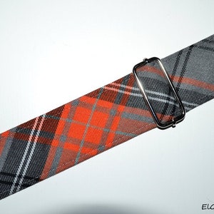 Martingale collar, Galgos Greyhound Dog, Adjustable Antiescape, Cotton tartan, English style, Grey Black White Orange image 4