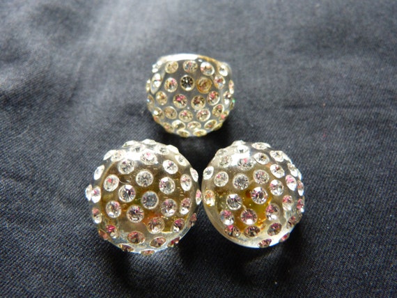 Vintage 1970s jewelry set, earrings/ clips and rin