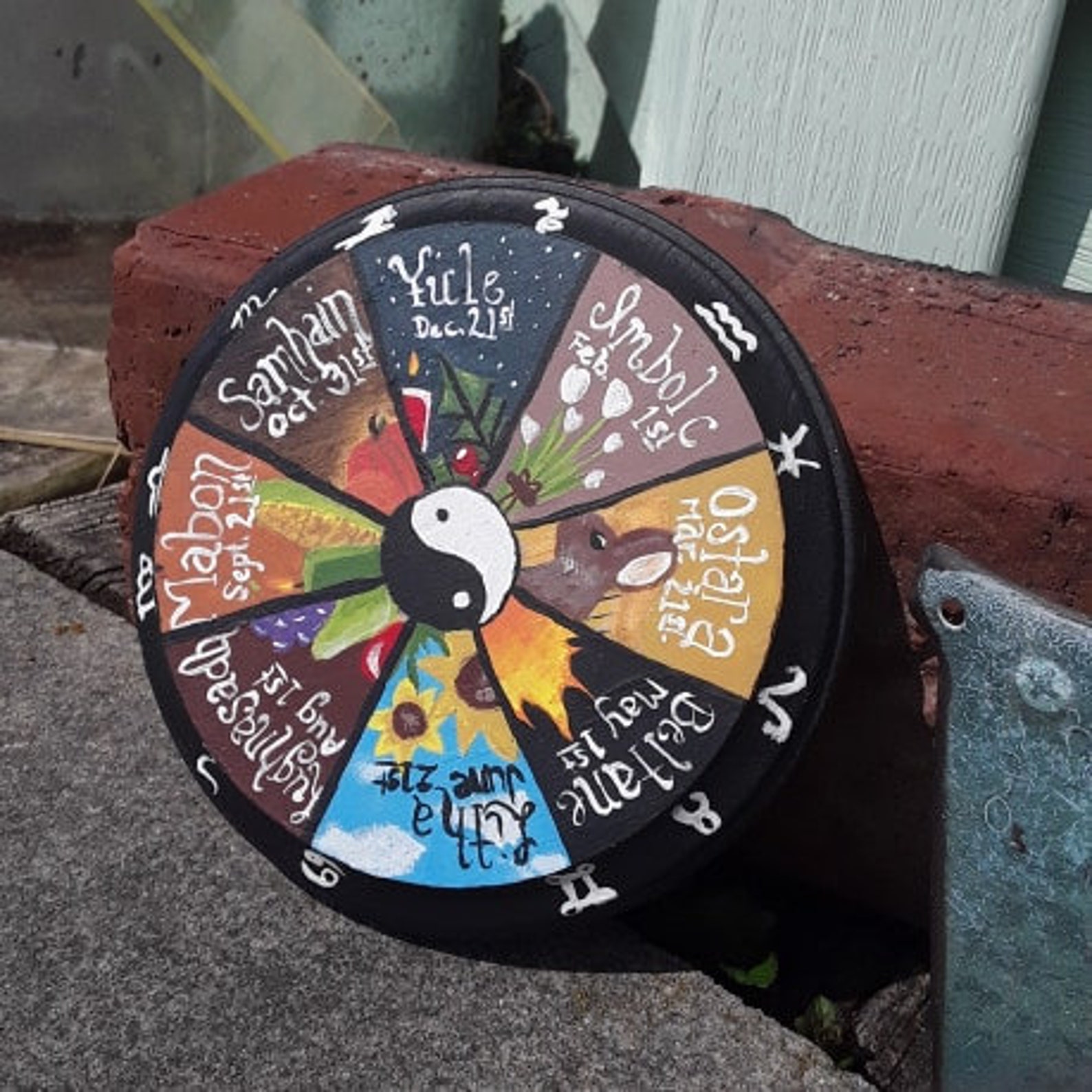 Handmade Pagan Wiccan Occult Calendar Wheel Etsy