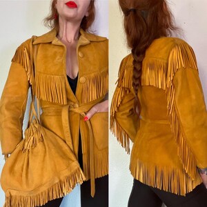 【関税込み】Golden  Suede jacket with bangs Fringe Jacket Women Western Faux Suede Leather Cardigan