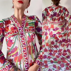 Designer Vintage 1970's Emilio Pucci for Formfit Rogers Floral