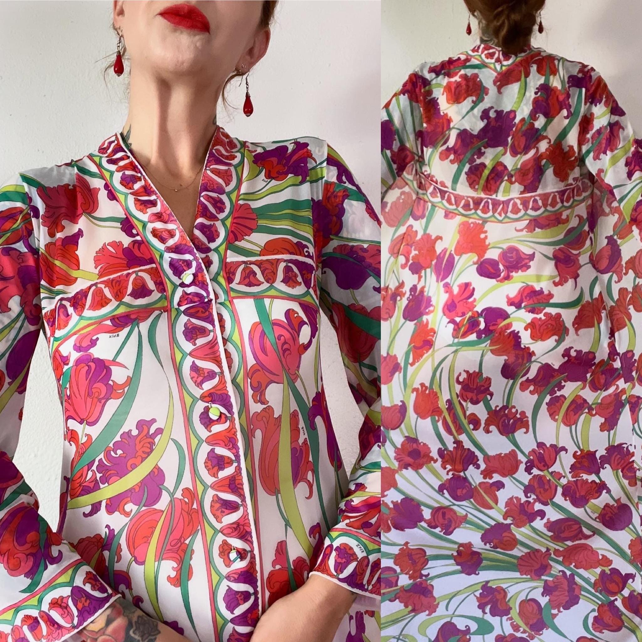 Designer Vintage 1970's Emilio Pucci for Formfit Rogers Floral