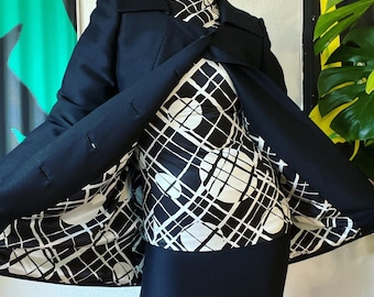 Vintage 1960’s 3pc mega mod set with an out of this world black and white graphic print pop