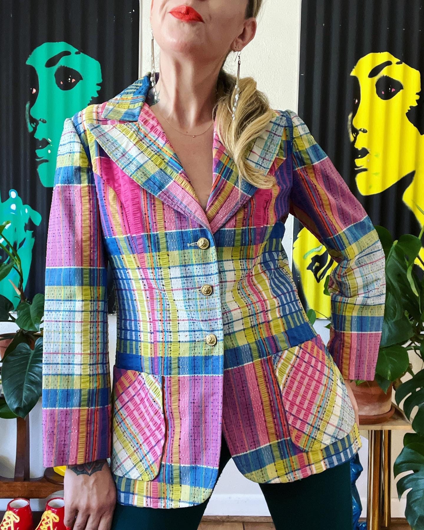 Buy 60's Madras Jacket Online In India - Etsy India