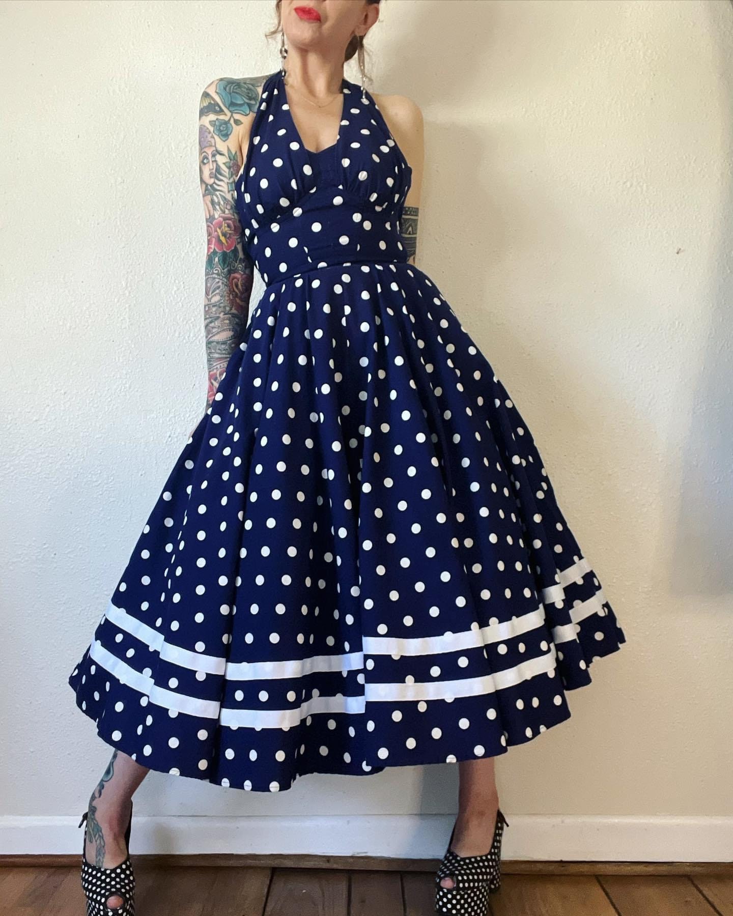 Navy Blue and Black White Check Women Staller #1984 main image 1