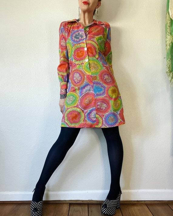 Vintage 1960’s electric psychedelic Melty rainbow… - image 8