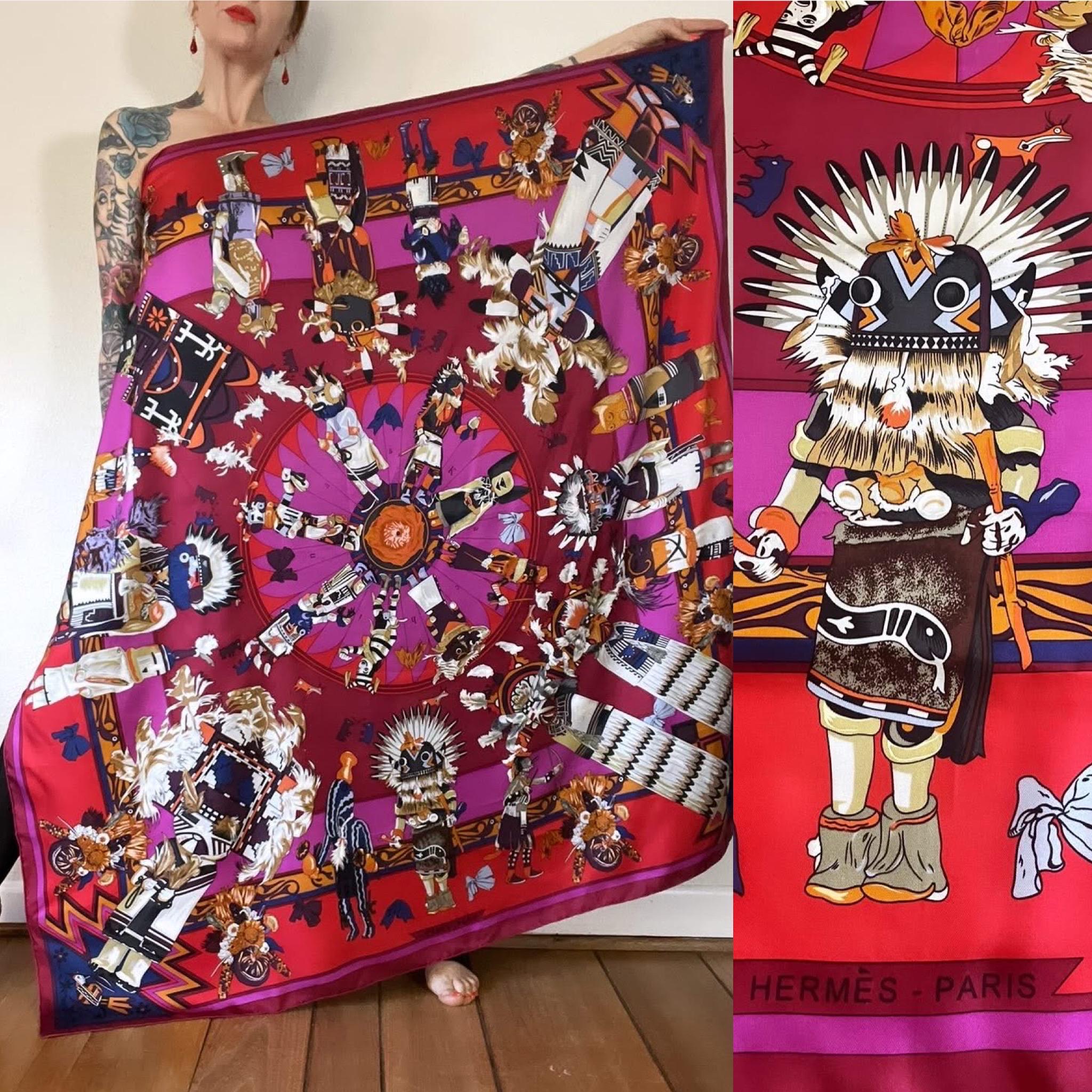 ☘️未使用に近い☘️ HERMES　Kachinas カチナ　マキシツイリー 楽天市場】エルメス スカーフ シルク マキシツイリーの通販