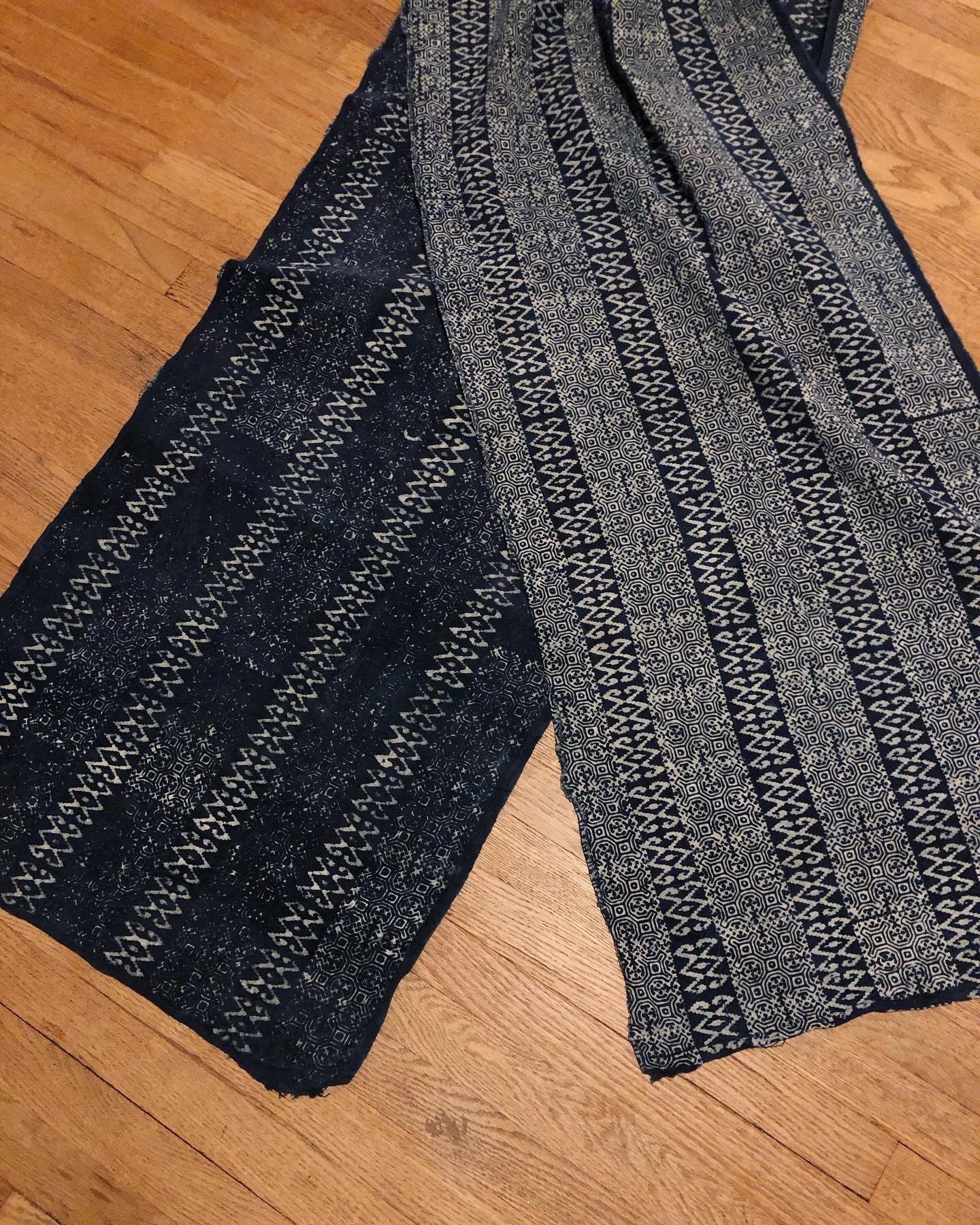 Vintage Hmong Reversible Handwoven Cotton Indigo Block Print - Etsy