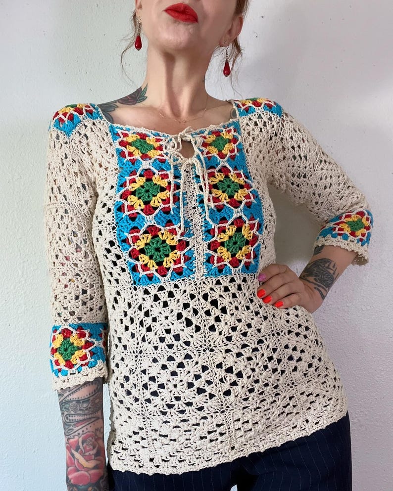 Vintage Hollowed Crochet Shirt & Trousers