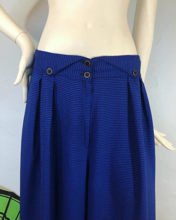 Vintage 1980’s / 1990’s blue and black gingham wid
