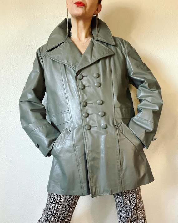 vintage bicolor double chester coat