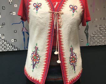 Vintage 70's felted wool vest.