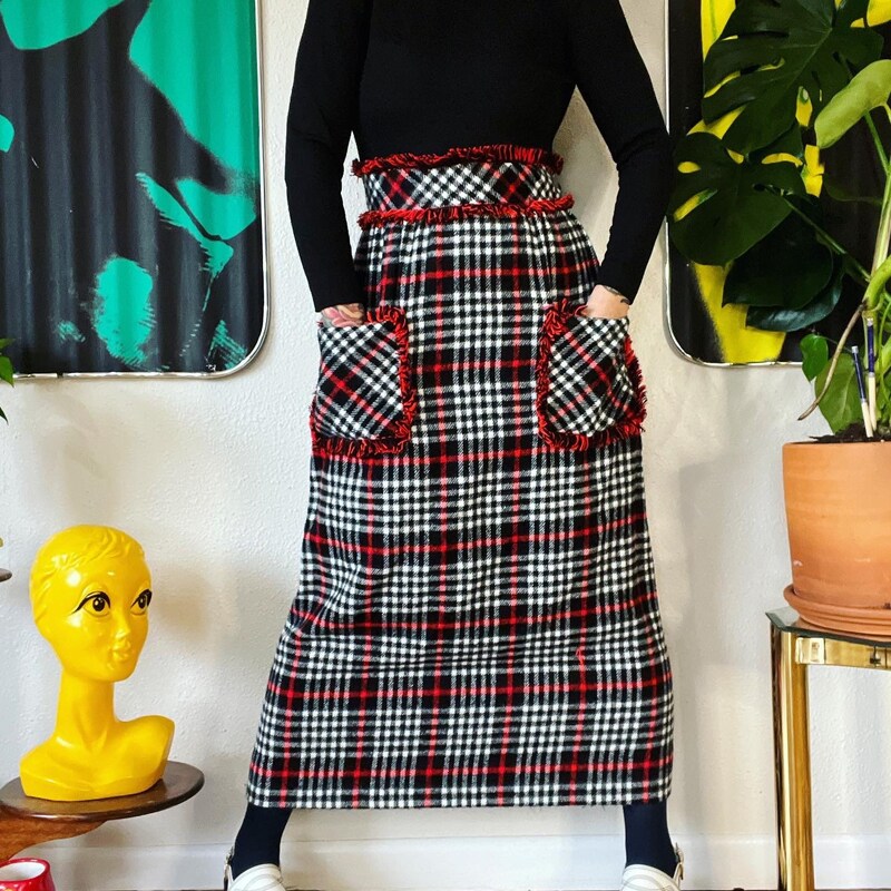 Wavlynn Gray Plaid Maxi Dress With Tie Waist And Pockets Breathable Cotton Blend For Summer main image 0