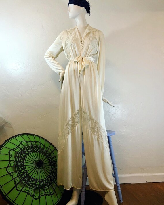 RARE! Vintage 1930’s wide leg peignoir lounge jump