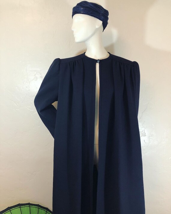 Vintage Valentino 1980’s dark navy modern drama ca