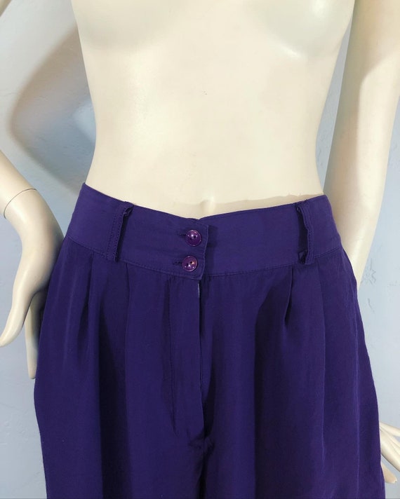 Vintage 1980’s / 1990’s purple grape rayon trouser