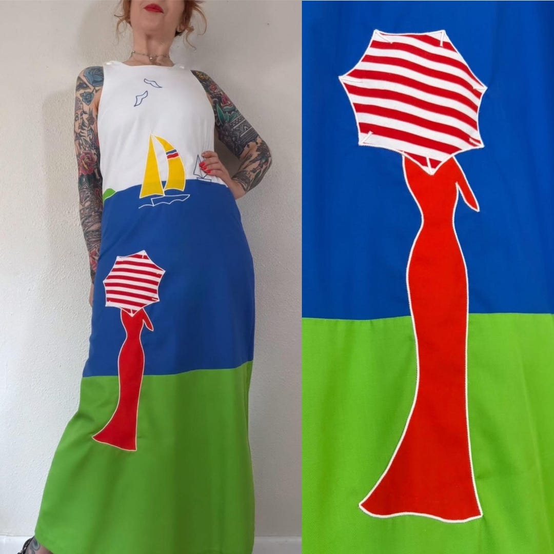 Vintage Late 1960’s/early 1970’s Novelty Art Deco Parasol Lady ...