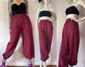 パンツ PlumVintage Cloth Pants Vintage 1960's Sangria Silk Dupioni Balloon Pants/harem Pants With