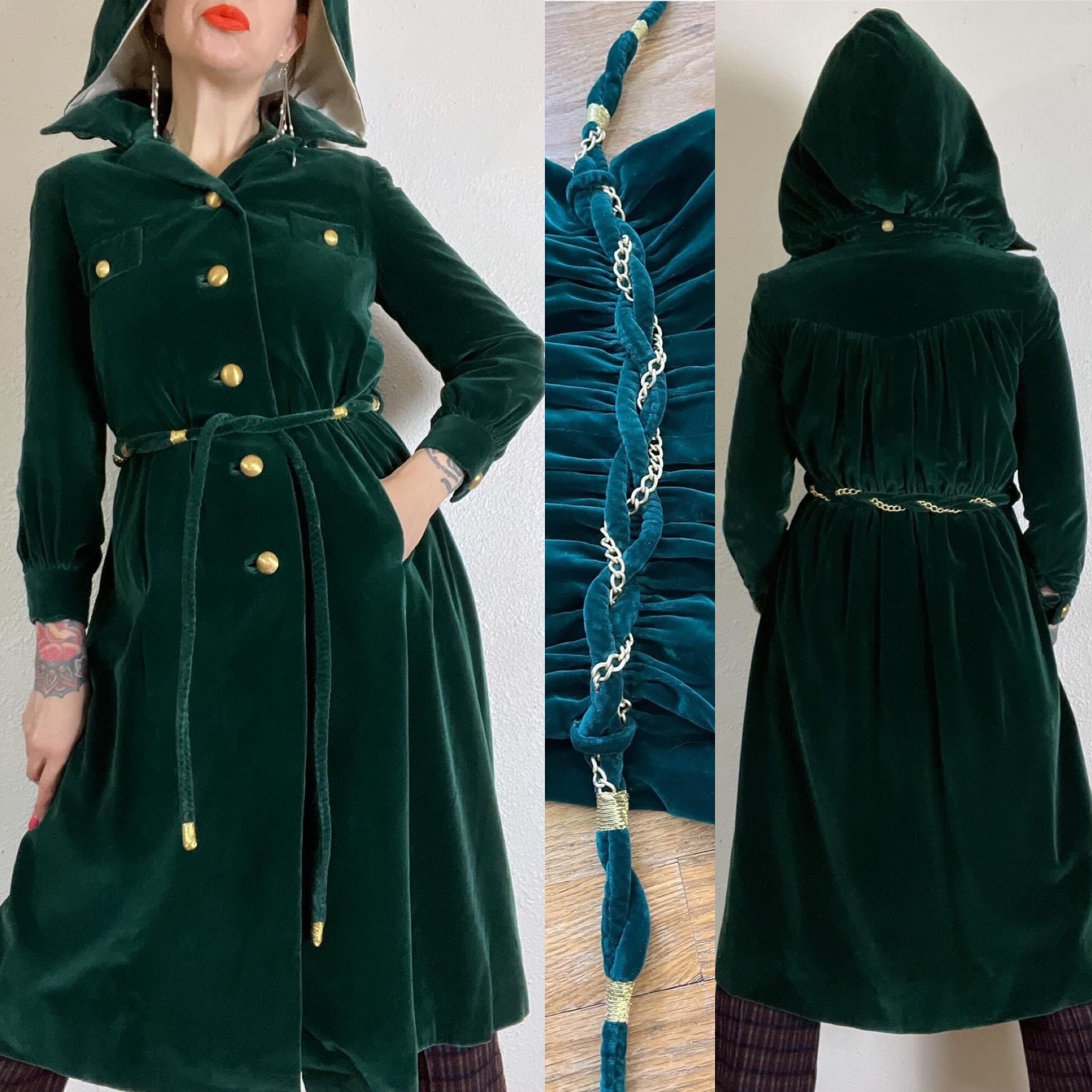 Rare Designer Geoffrey Beene Vintage 1960’s Rich Bright Forest Green ...