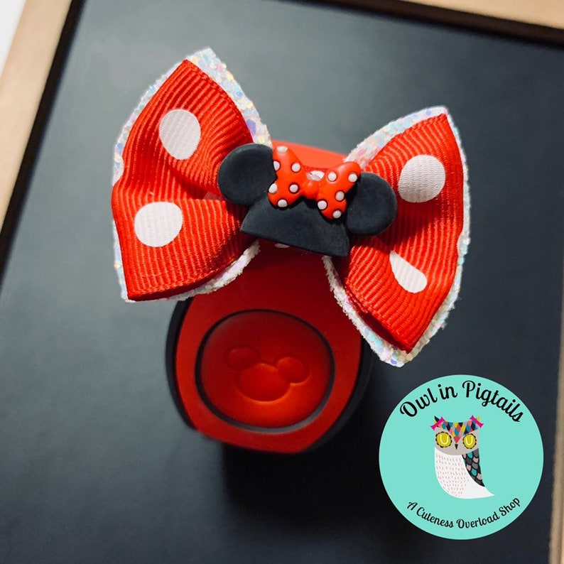 Minnie Mouse Ear Clip Set / Red Bow Minnie Hair Clips Etsy