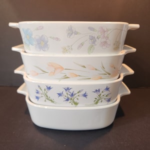 Corning Ware Pyrex 食器セット フルーツ柄　花柄 Vintage Corning Ware 1 Liter Casserole Dish: Pyroceram Pastel