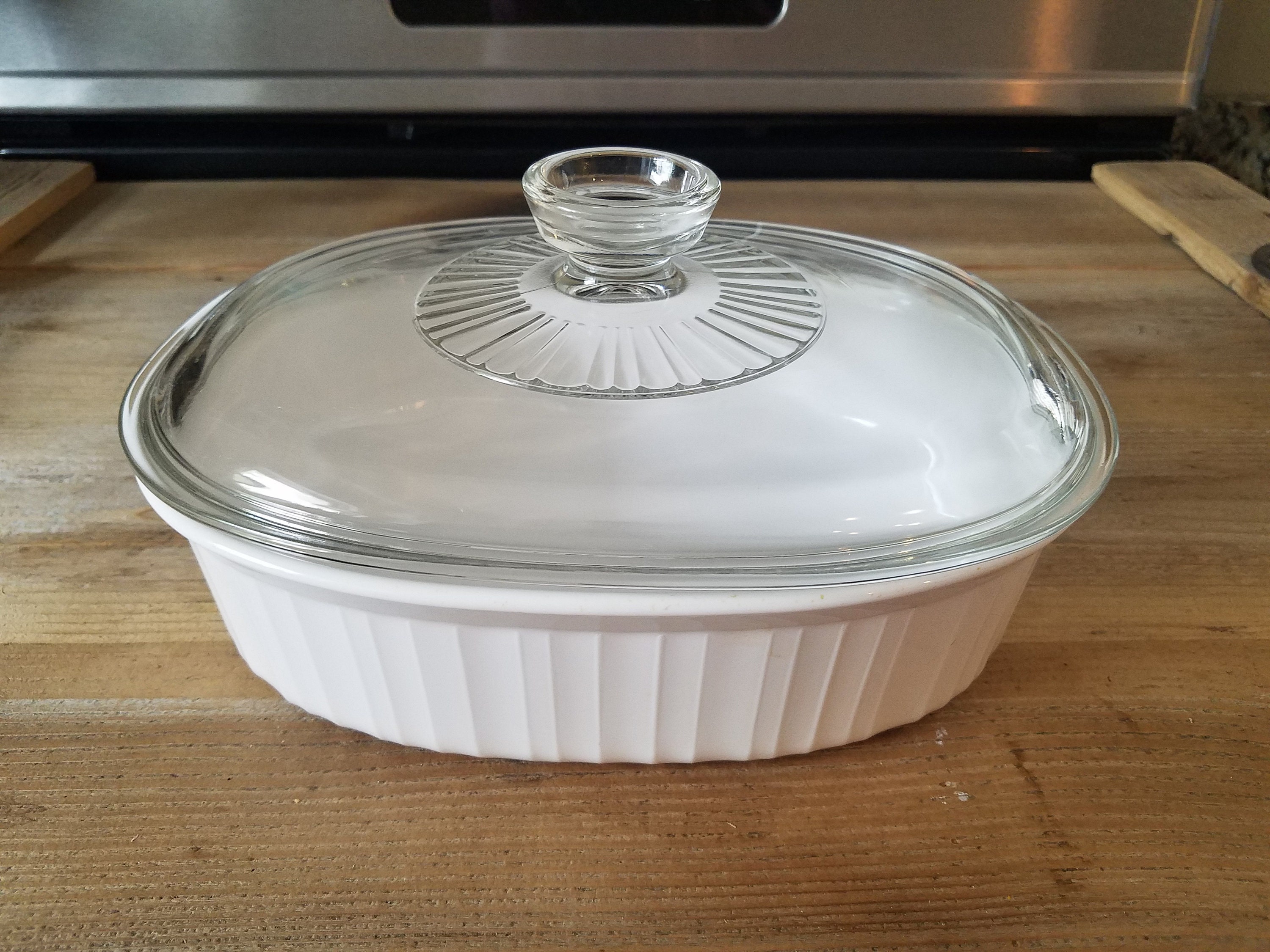 Corningware french white casserole dish sale