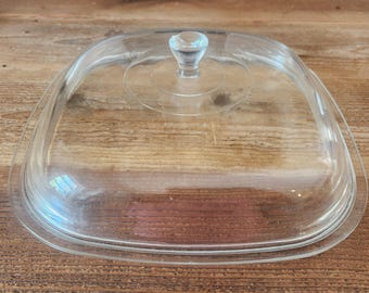 Vintage Dome Glass Lid ~ Fits Corning Ware 4 Qt Dutch Oven P-34-B