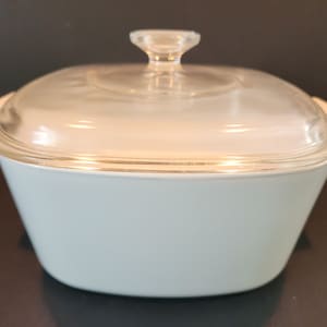 Vintage Corning Ware Just White 3 Liter Pyroceram Casserole Dish with PYREX A-9-C Lid /  Corningware A-3-B