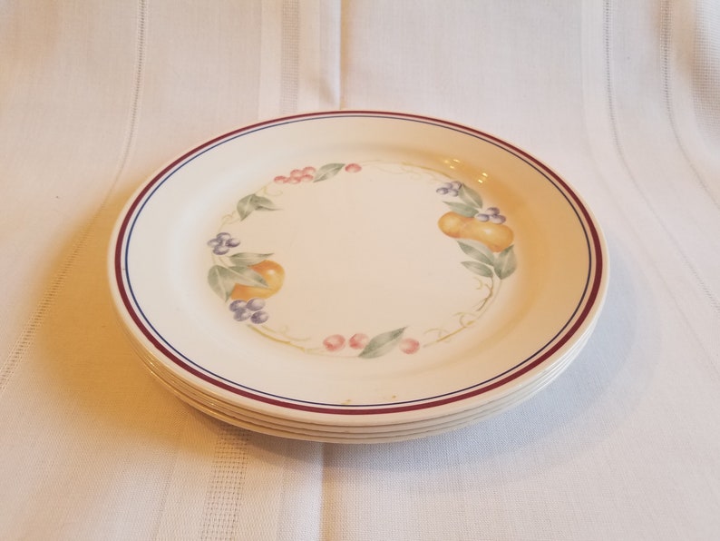 Set of 4 Vintage Corelle Abundance 9 Inch Lunch Plates / Etsy