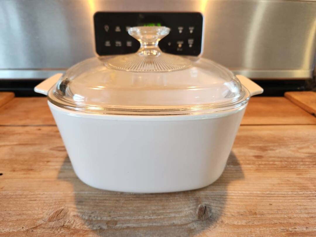 Vintage Corning Ware Beige 3 Liter Pyroceram Casserole Dish With Pyrex ...