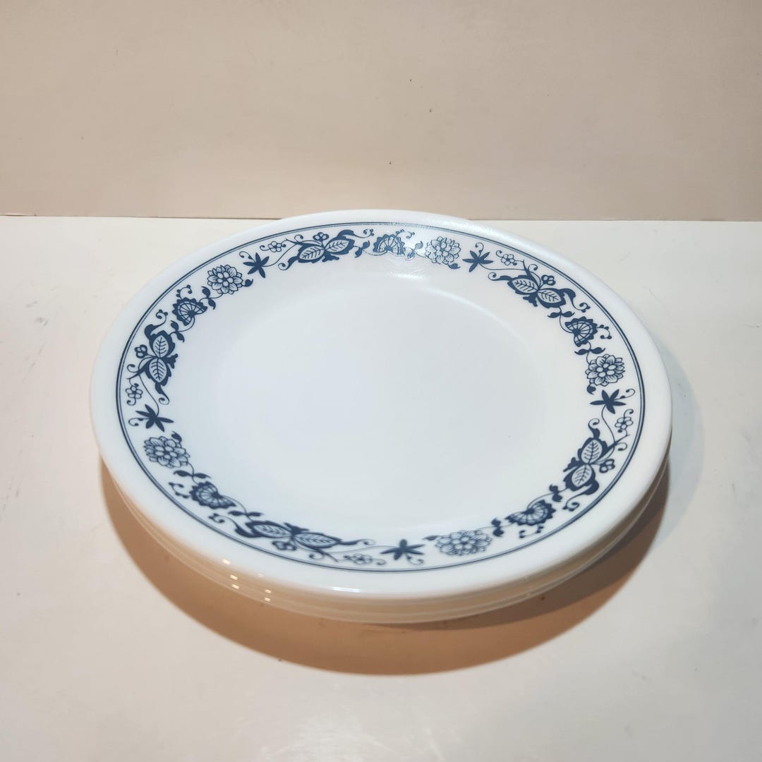 Set of 4 Vintage Corelle Old Town Blue / Blue Onion Pattern Bread ...
