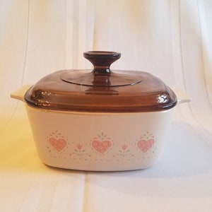 Vintage Corning Ware Forever Yours Casserole: 1.5 Liter Pyroceram Dish