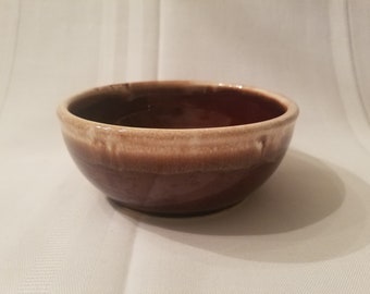 Vintage 5 inch Brown Drip Bowl ~ USA ~ Ovenproof Soup Bowl ~ Drip Pottery ~ Oven proof ~ Ovenware