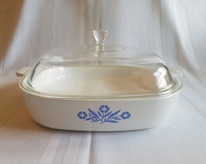Vintage Corning Ware Pyroceram Blue Cornflower P-16-B Skillet With ...