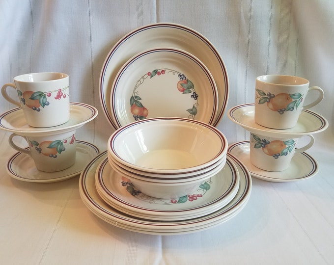 Vintage Corelle Abundance Dinnerware 20 Piece Set Service Etsy
