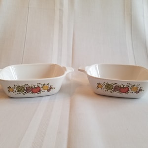 Set of 2 Vintage Corning Ware Spice Of Life Petite Casserole Dishes ~ P-41-B ~ Mini Casserole ~ Petite Pan