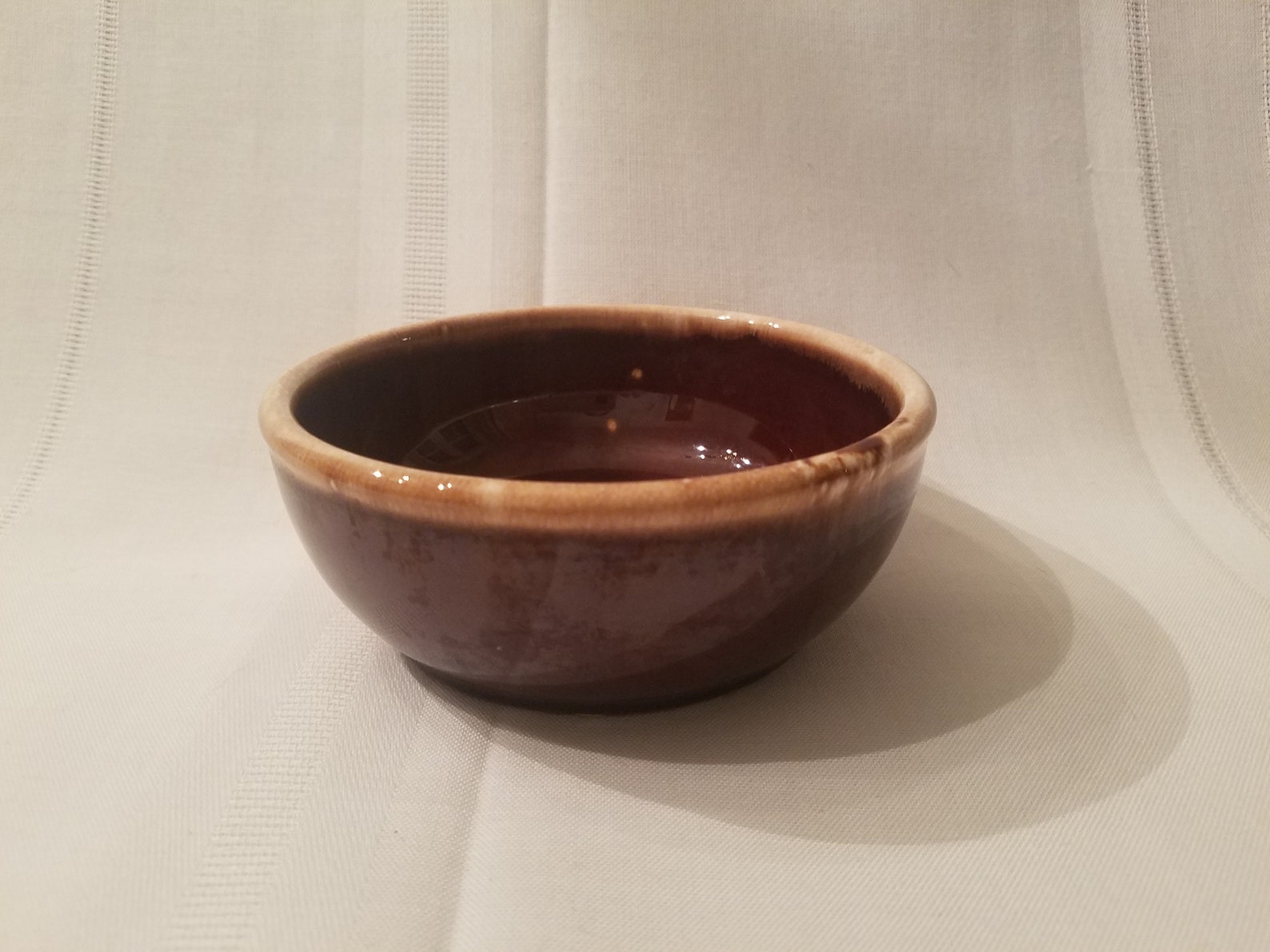 Vintage 5 Inch Brown Drip Bowl USA Ovenproof Soup Bowl Etsy
