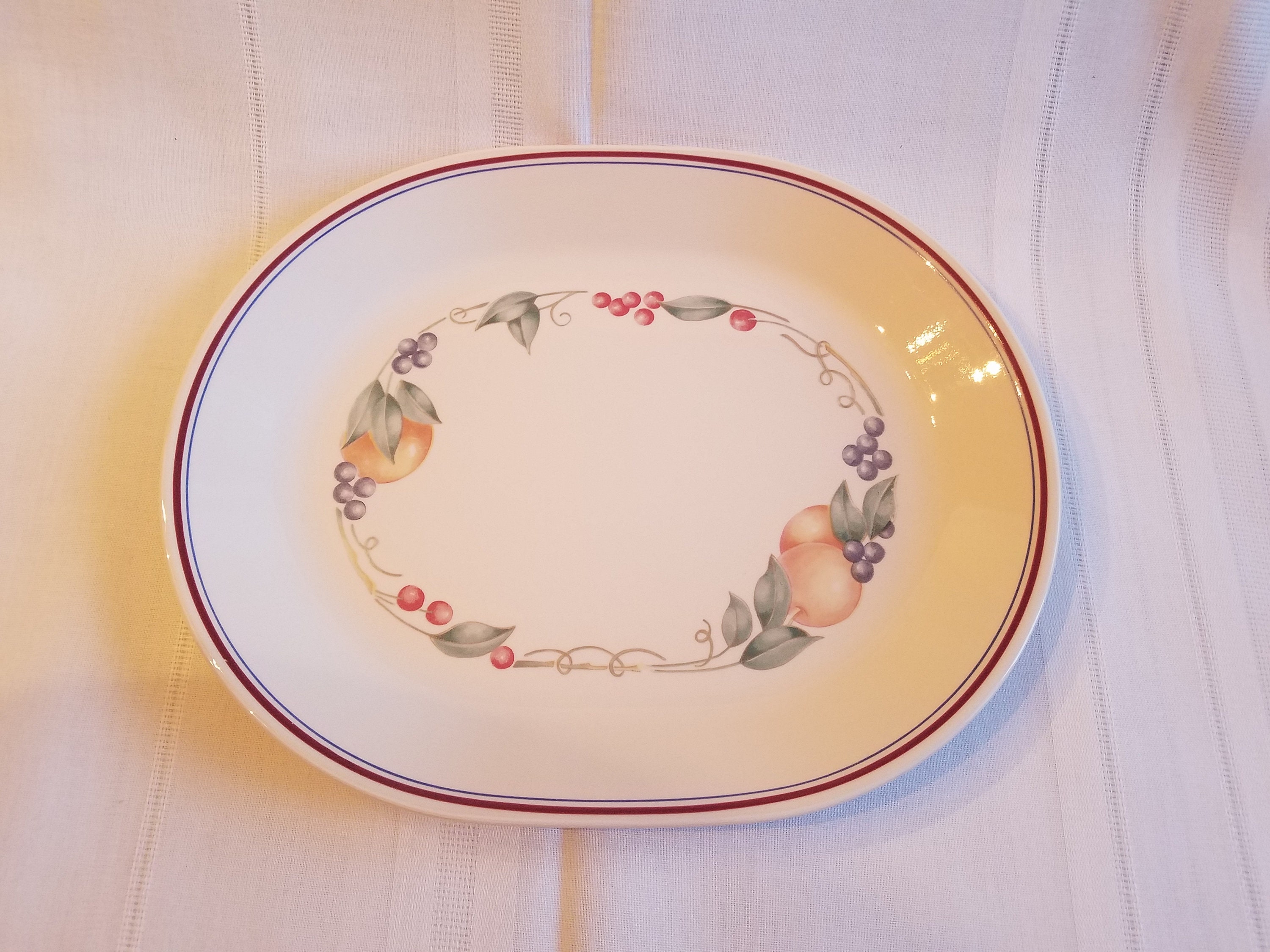 Vintage Corelle Abundance Serving Platter Corning USA Denmark