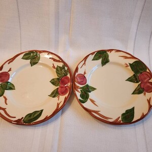 Vintage Franciscan Apple Salad Plates: Earthenware Set of 2