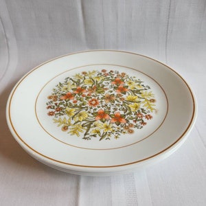 Set of 4 Vintage Corelle Indian Summer Dinner Plates ~ Fall Flowers ~ Corelle Dinnerware