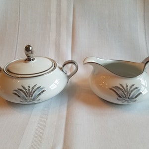 Vintage Baronet China Debut Sugar and Creamer Set ~ Eschenbach Bavaria Germany